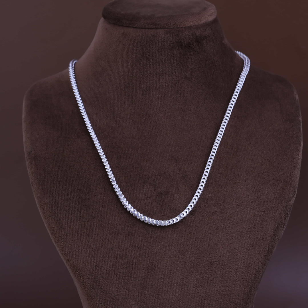Silver ArrowLink Designer Chain 3MM