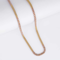 Two-Tone Textured Link Chain 4MM
