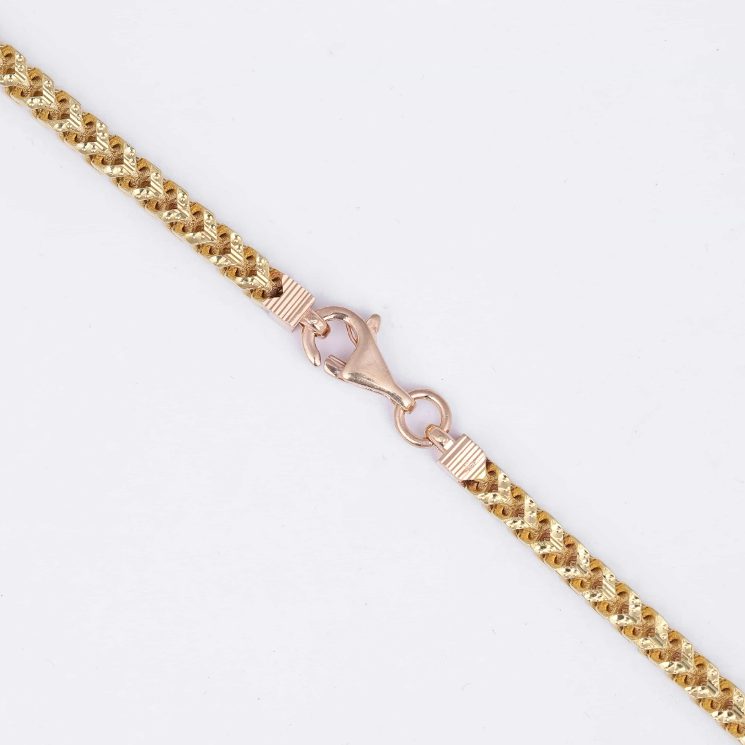 Two-Tone Textured Link Chain 4MM
