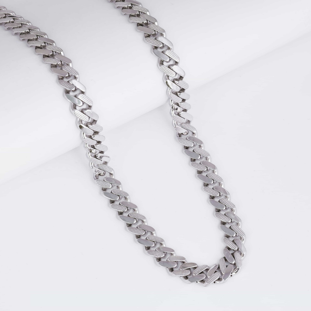 Classic Silver Cuban Link Chain 11MM