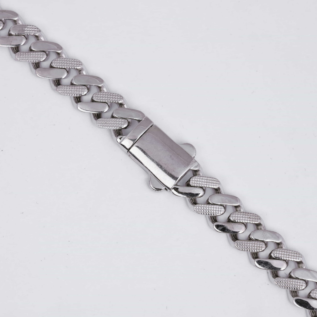 Classic Silver Cuban Link Chain 11MM